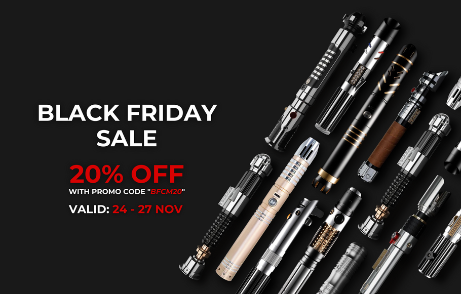 Galactic Savings Await: Unleash the Force of Black Friday with 20% Off on Lightsabers and More!