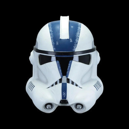 Clone Trooper helmet from Star Wars on a black background