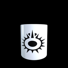 Load image into Gallery viewer, Black Son logo on a white ceramic mug

