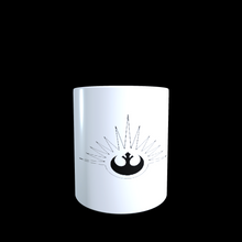 Load image into Gallery viewer, New Republic Era logo on a white ceramic mug
