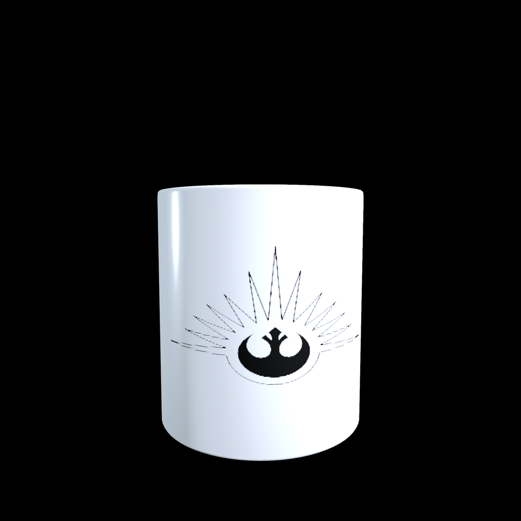 New Republic Era logo on a white ceramic mug