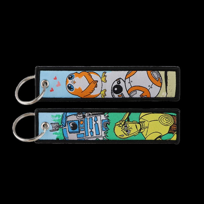 Keyring - Droids and Porg (Embroidered)